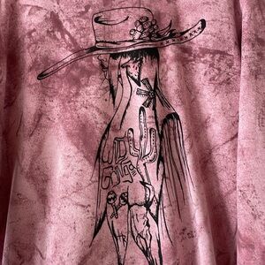 Wild gringa comfort colors sweatshirt. Cowgirl with cowboy hat cactus. Small